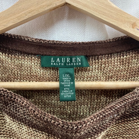 Lauren Ralph Lauren Brown and Red Geometric Sweater - Picture 4 of 7